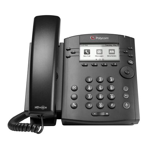 [PLY220048300001] Polycom VVX 301 2200-48300-001 6-Line IP Phone with Power Supply