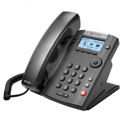 [PLY220040450019AC] Polycom VVX 201 2200-40450-019-AC 2-Line Skype for Business IP Phone with Power Supply