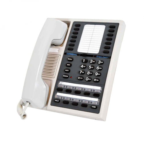 [COM6414LPG-REF] Comdial Executech 6414L-PG 8-Line 22-Button Monitor Phone (Pearl Gray/Refurbished)