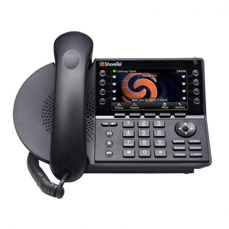 [STLIP485G-BLK-REF] ShoreTel IP485G Gigabit Telephone Set (Black/Refurbished)