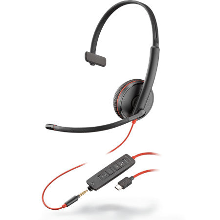 [PLT209750101] Plantronics Blackwire C3215 209750-101 Monaural USB-C Headset HP 80S05A6