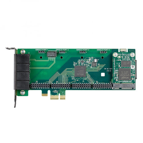 [DIG1A4B01F] Digium 1A4B01F 4-Port Modular Analog PCI-Express Card with Echo Cancellation