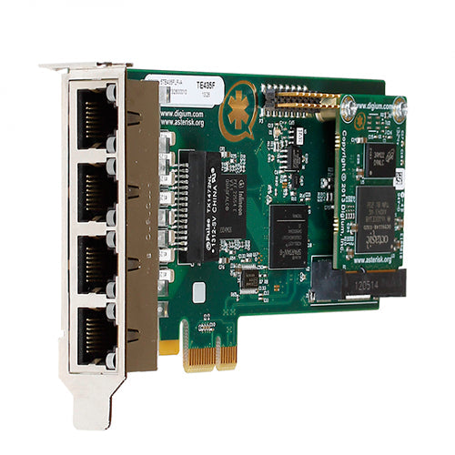 [DIG1TE435BF] Digium 1TE435BF 4 Span Digital T1/E1/J1/Pri PCI-Express x1 Card and Echo Cancellation