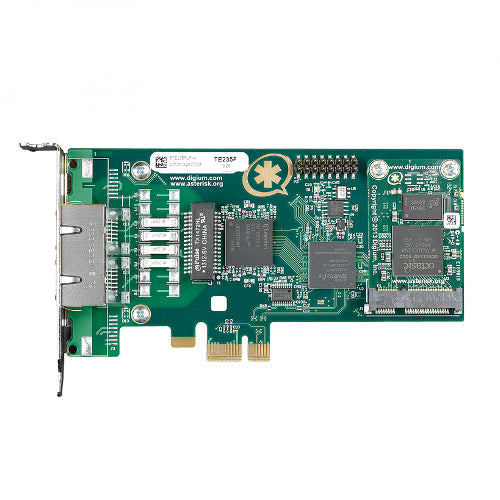 [DIG1TE235BF] Digium 1TE235BF 2 Span Digital T1/E1/J1/Pri PCI-Express x1 Card and Echo Cancellation