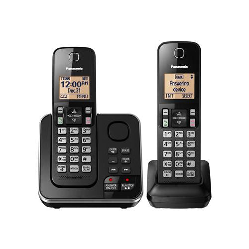 [PANKXTGC362B] Panasonic KX-TGC362B DECT 6.0 Expandable Cordless Phone System with 2 Handsets