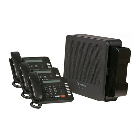 [VODVS5000B38B] Vertical Vodavi VS-5000B-38B Summit 4x8 KSU with Voicemail and Three 8-Button Phones