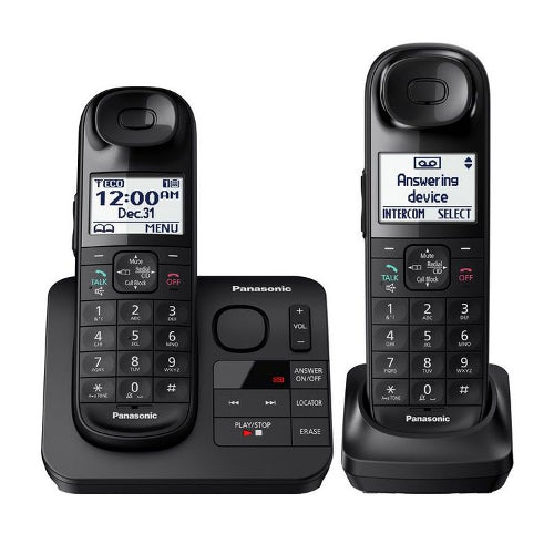 [PANKXTGL432B] Panasonic KX-TGL432B Expandable Digital Cordless Phone with 2 Handsets and Answering Machine