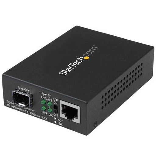 [STMCM1110SFP] StarTech MCM1110SFP Gigabit Ethernet Fiber Media Converter with Open SFP Slot