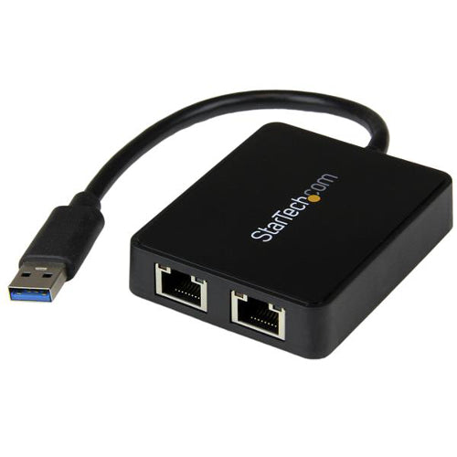 [STUSB32000SPT] StarTech USB32000SPT Dual USB 3.0 Ethernet Adapter with USB Port