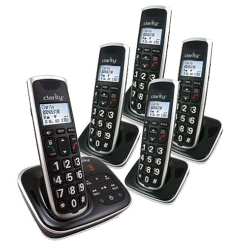 [CLABT914C4] Clarity BT914C4 59914.041 BT914 Bluetooth Amplified Cordless Phone With (4) BT914HS Extra Handsets