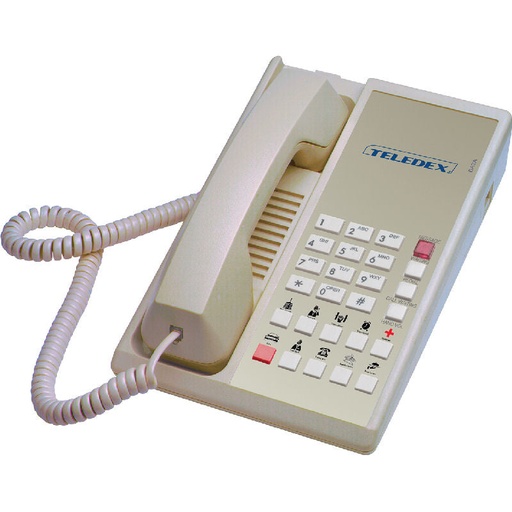 [TDXDIA65239-ASH] Teledex DIA65239 Diamond +10 Single-Line Guestroom Telephone (Ash)