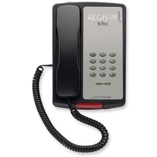 [SCI88052-BLK] Scitec Aegis 88052 5S-08 Single-Line Phone (Black)