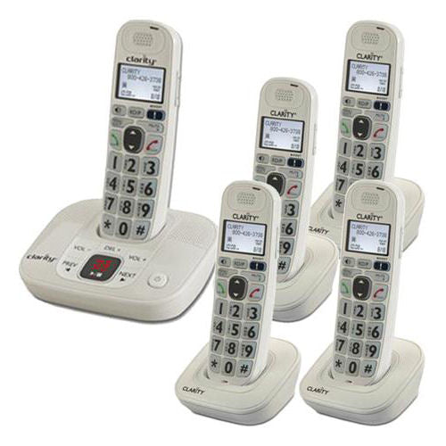 [CLAD712C4] Clarity D712C4 5-Handset Cordless Phone with Up to 30dB Amplification