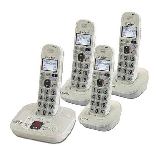 [CLAD712C3] Clarity D712C3 4-Handset Cordless Phone with Up to 30dB Amplification