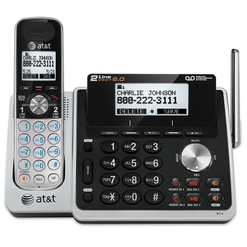 [ATTTL88102] AT&T TL88102 2-Line Cordless Phone with ITAD