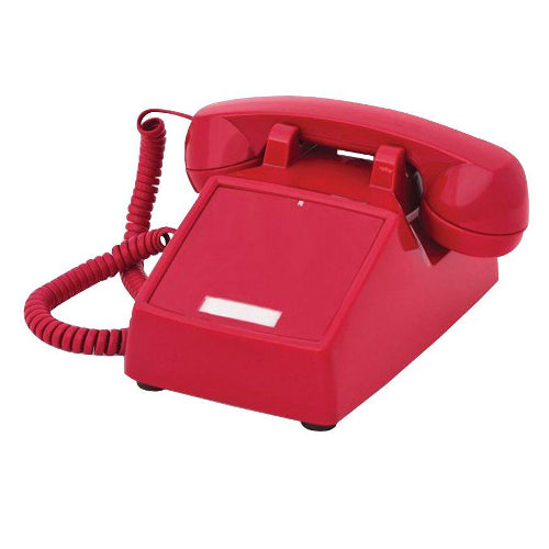 [COR250047VBANDL-RED] Cortelco 250047-VBA-NDL No Dial Desk Phone (Red)