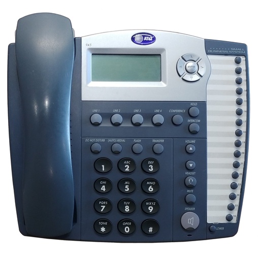 [ATT945-BLU-REF] AT&T 945 4-Line Speakerphone with Intercom (Non-Caller ID) (Titanium Blue/Refurbished)