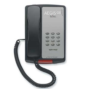 [SCIAEGIS-P08-BLK] Scitec Aegis P-08 80002 Single Line Phone (Black)