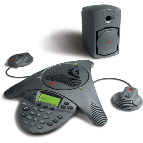 [PLY220007142001] Polycom SoundStation VTX 1000 2200-07142-001 Conference Phone with EX Microphones and Subwoofer