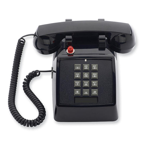 [SCI25012MW-BLK] Scitec 2510DMW Single-Line Desk Phone (Black)