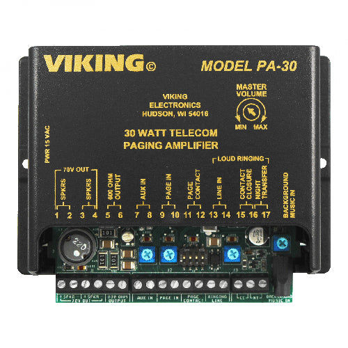 [VIKPA30] Viking PA-30 30-Watt Paging Amplifier