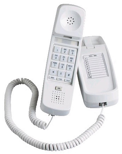 [SCI205T-WHT] Scitec 205T Slimline Phone with Data Port (White)